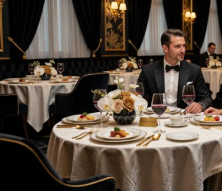 Gourmet fine dining tanjur u luksuznom casino restoranu Zlatna Casino