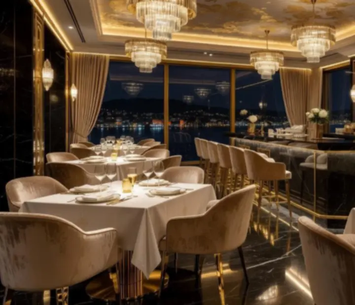 Luksuzni interijer casino restorana Zlatna Casino