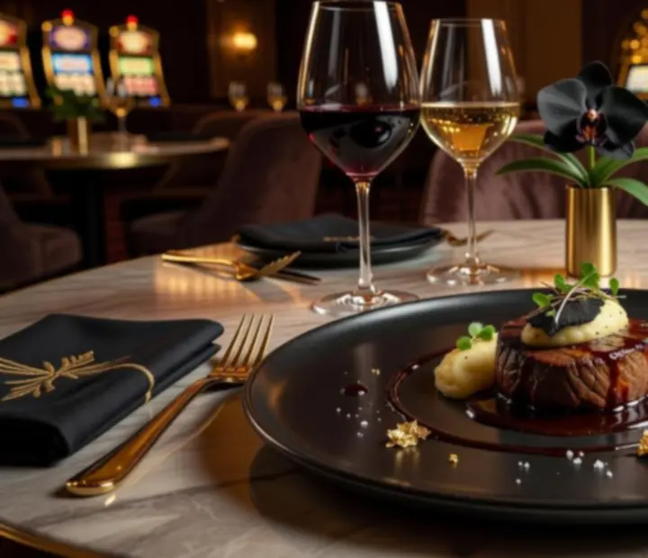 Gourmet fine dining jelo u luksuznom casino restoranu